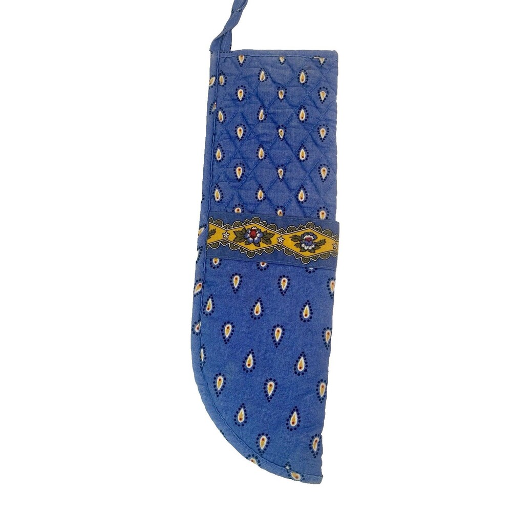 Vera Bradley Curling Iron or Flat Iron Cover French Blue 13-1/2" w Hanging Loop